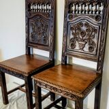 Paire de chaises bretonnes fin 19e siècle