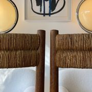 Pair chair child straw design 1950/1960