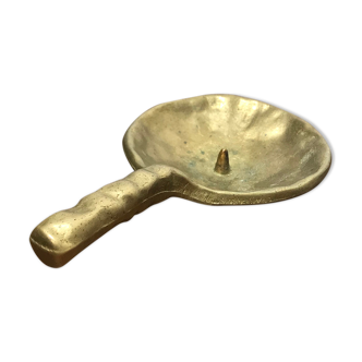 Bougeoir en bronze brutaliste