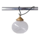 Glass and brass mid-century italian pendant light