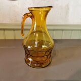 Vintage yellow glass pitcher