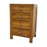 Old blond wooden chiffonnier