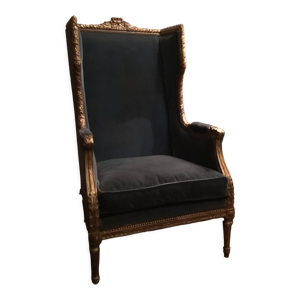Bergère en bois doré