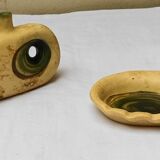 Set of 2 ceramic pieces by Nikos Dazelidis, 60s