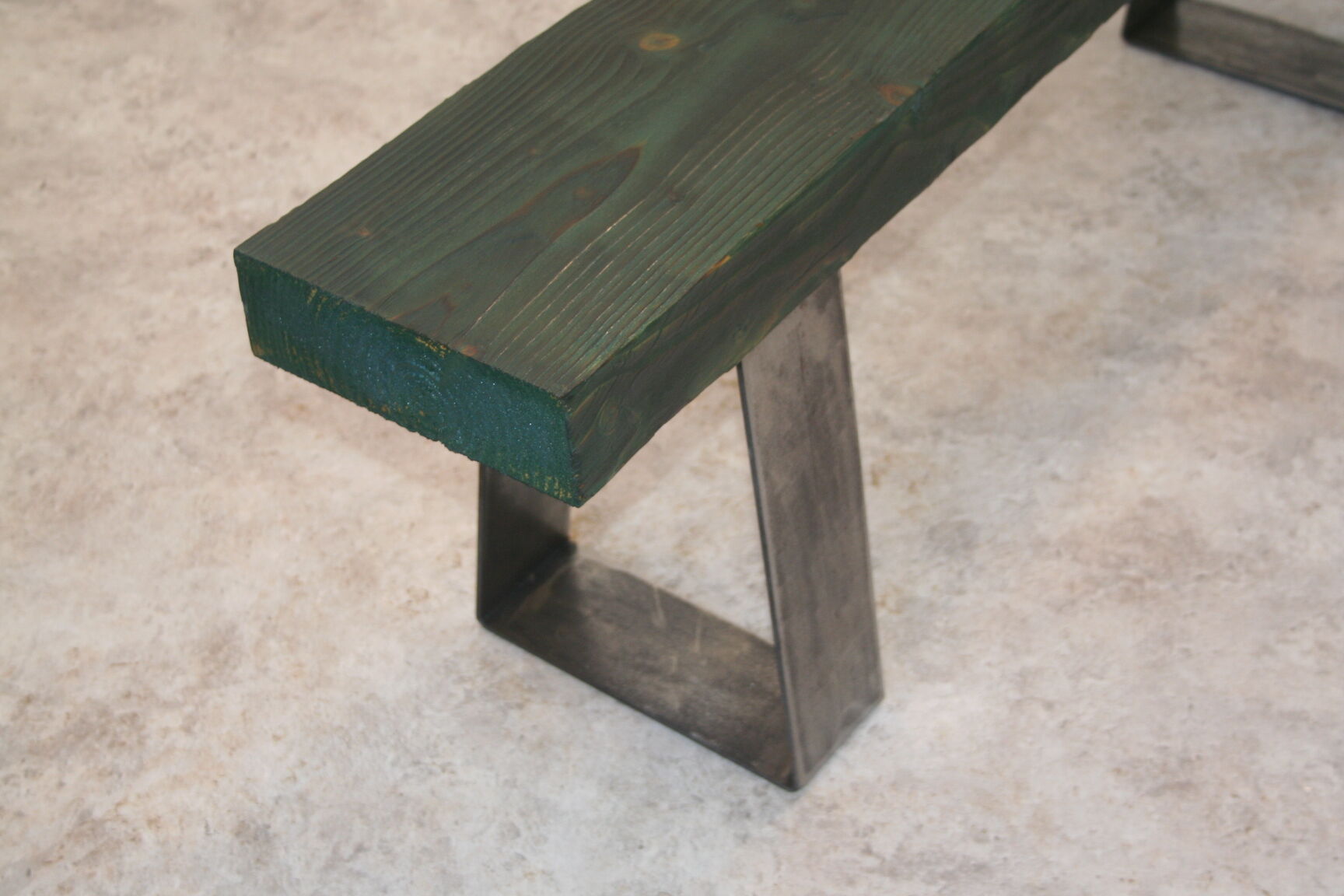 Wood and metal bench