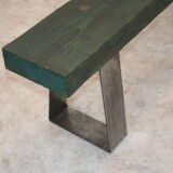 Wood and metal bench
