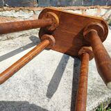 Rustic solid wood stool