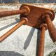 Tabouret rustique en bois massif