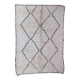 Beni Ourain Moroccan rug white - 296 x 200 cm