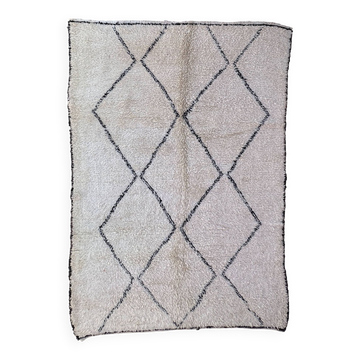 Beni Ourain Moroccan rug white - 296 x 200 cm