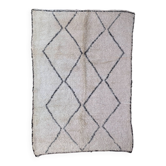 Beni Ourain Moroccan rug white - 296 x 200 cm