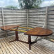 Extendable oval table Baumann, for up to 12 place settings.