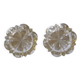 Set of 2 crystal ashtrays / pocket trays from Reims