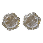 Lot de 2 cendriers / vide poches en cristal de Reims