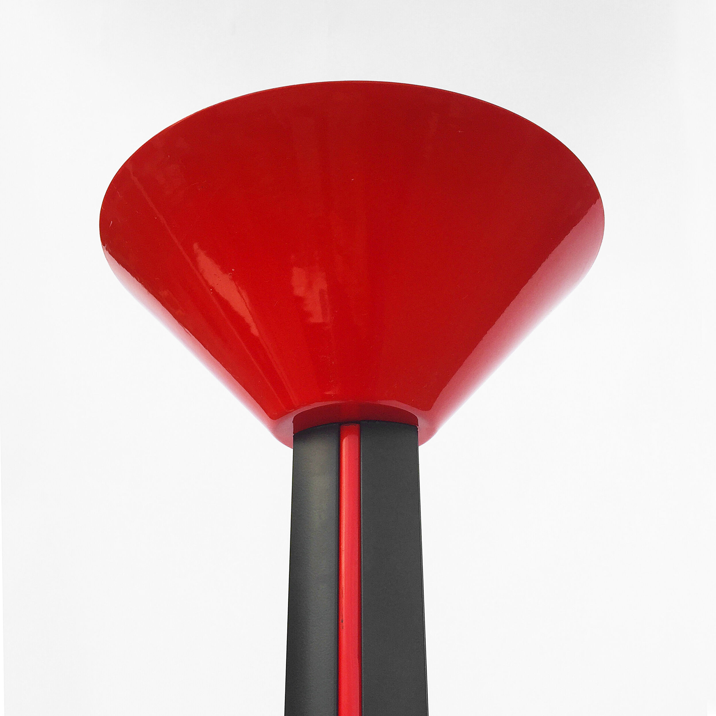 Red black floor lamp uplighter