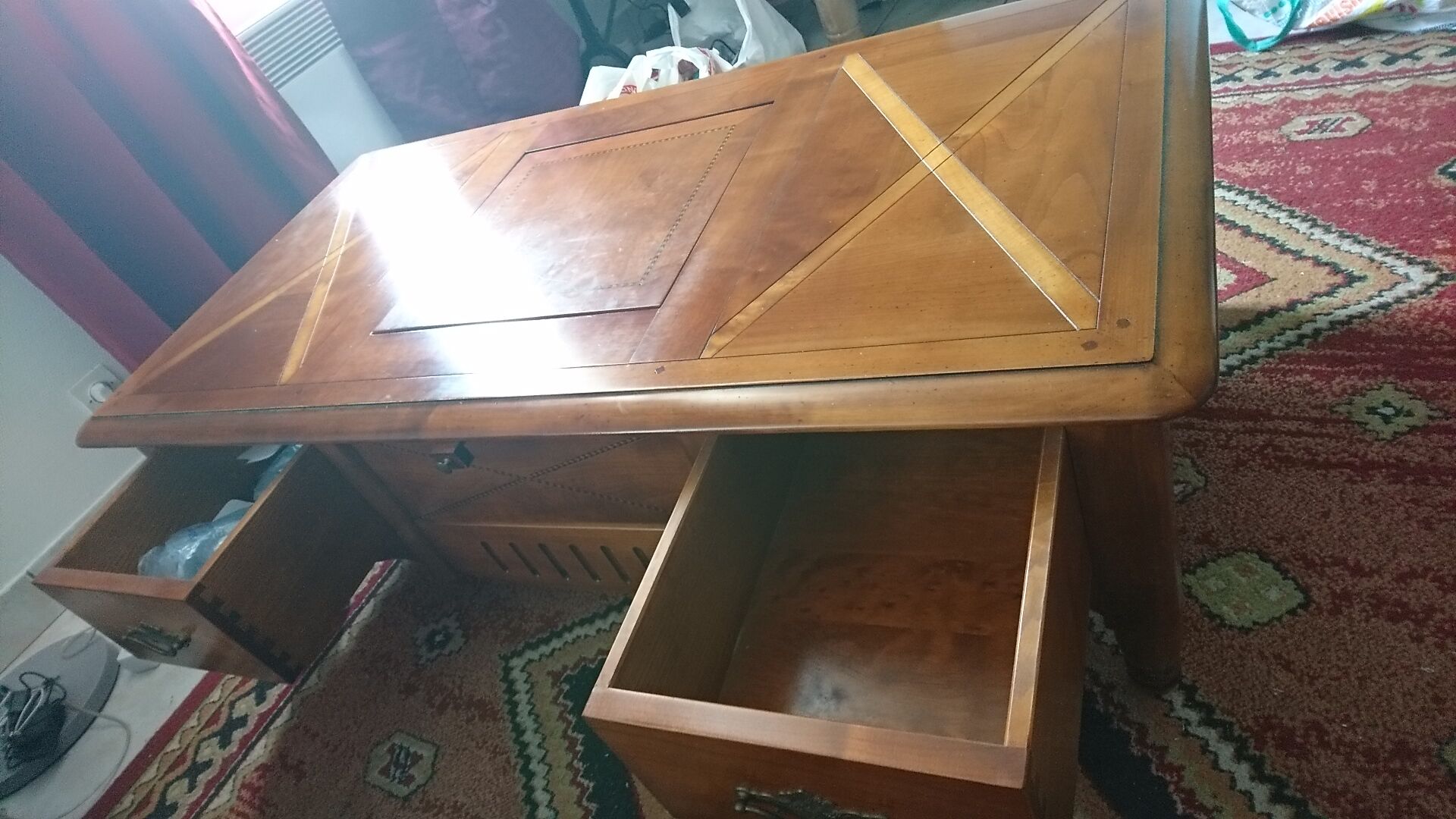 Coffee table with integrated chessboard