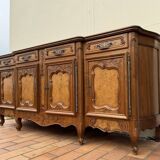 Louis XV style curved sideboard in walnut and elm