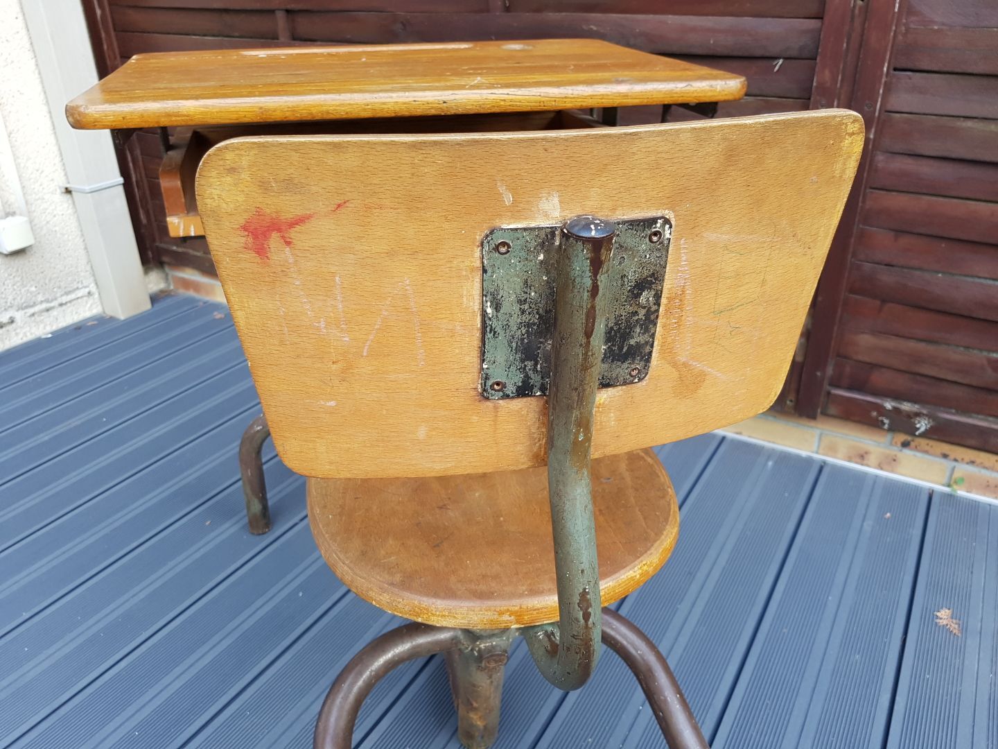 Bureau d'écolier évolutif des années 50-60