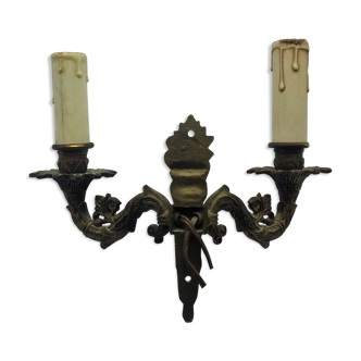 Old double bronze applique