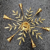 Golden wrought iron lamp