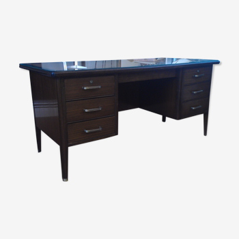 Bureau B36 années 50/60 en acajou et bronze