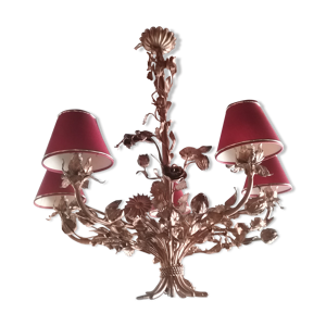 Lustre en métal doré