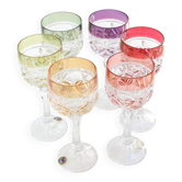 Mid-Century Hand Blown Crystal Wine Glasses from Hofbauer, Set of 6
