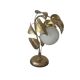 Lampe en métal doré et opaline 70’s
