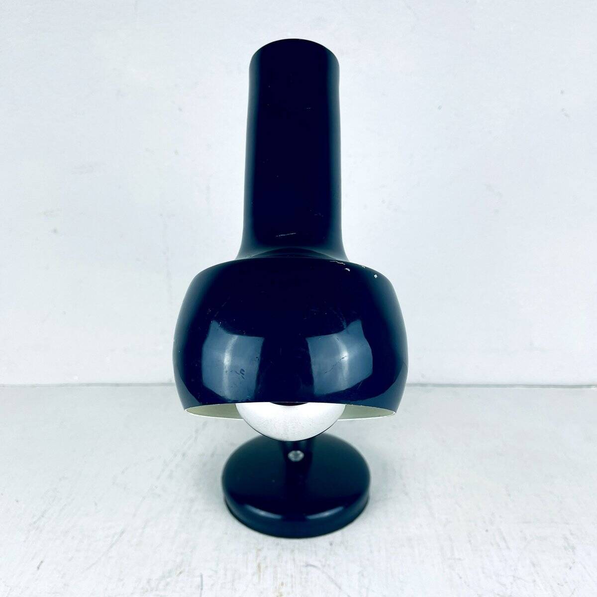 Mid-century blue Italian table lamp from the 1970s.