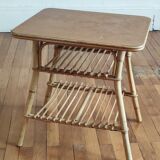 Vintage rattan table