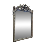 Napoleon III painted and gilded mirror