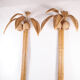 Pair of coconut tree sconces, rattan palm tree