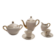White and gold porcelain breakfast set