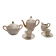 White and gold porcelain breakfast set