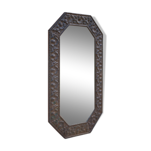 Miroir laiton repoussé,