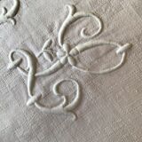 Rectangular tablecloth AL double embroidery crocheted edge.