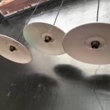 Enameled sheet metal pendant lights