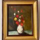 Old painting, still life with flowers signed Saint Alban, XX century