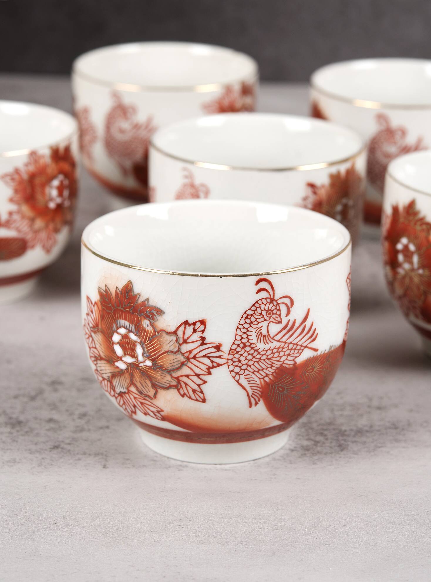Set of 6 tea cups, JAPAN