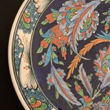 Turkish earthenware dish, coloured, handmade and signed Coskun Uzun, Kotahya, Turkey