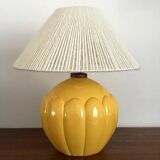 Vintage St Clément ceramic lamp with wool shade