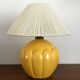 Vintage St Clément ceramic lamp with wool shade
