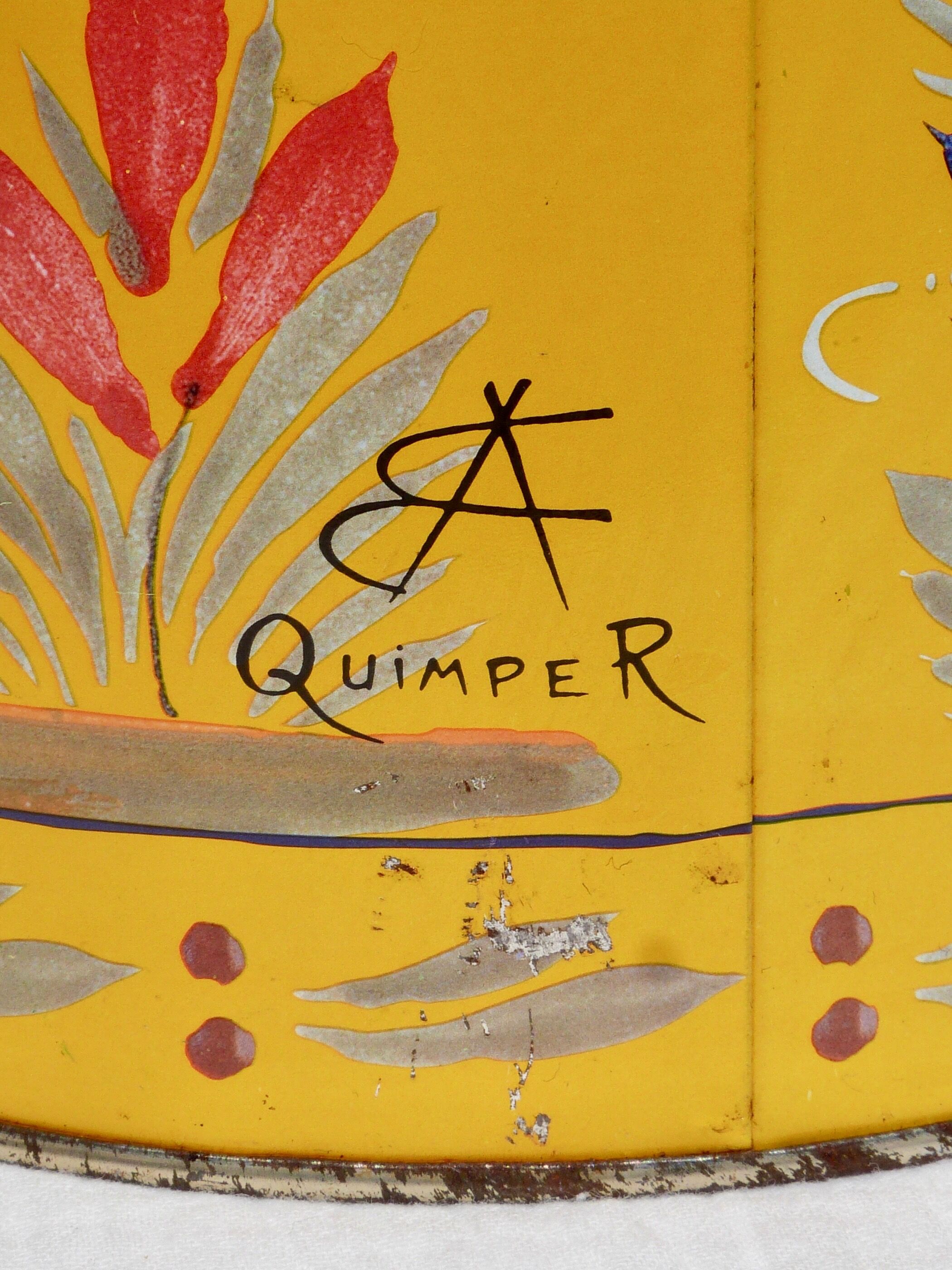 Breton metal box Quimper