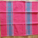 Vintage Basque tablecloth vermilion 170X140 and 5 towels