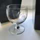 Set of 4 round crystal wine glasses engraved 50s