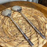 Salad cutlery, silver-plated, bamboo style