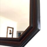 Hexagonal wooden mirror 1950