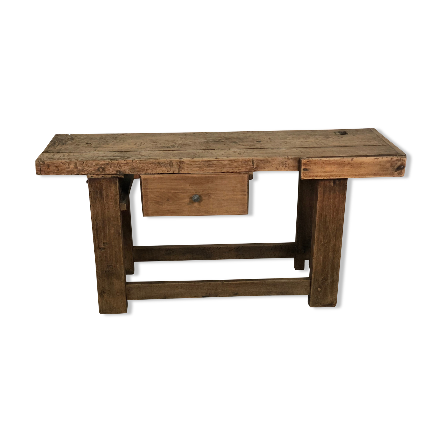 Old workbench in raw solid oak 1920