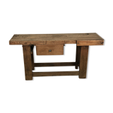 Old workbench in raw solid oak 1920