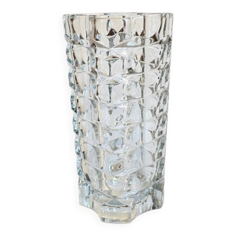 Geometric semi-crystal vase 1950s
